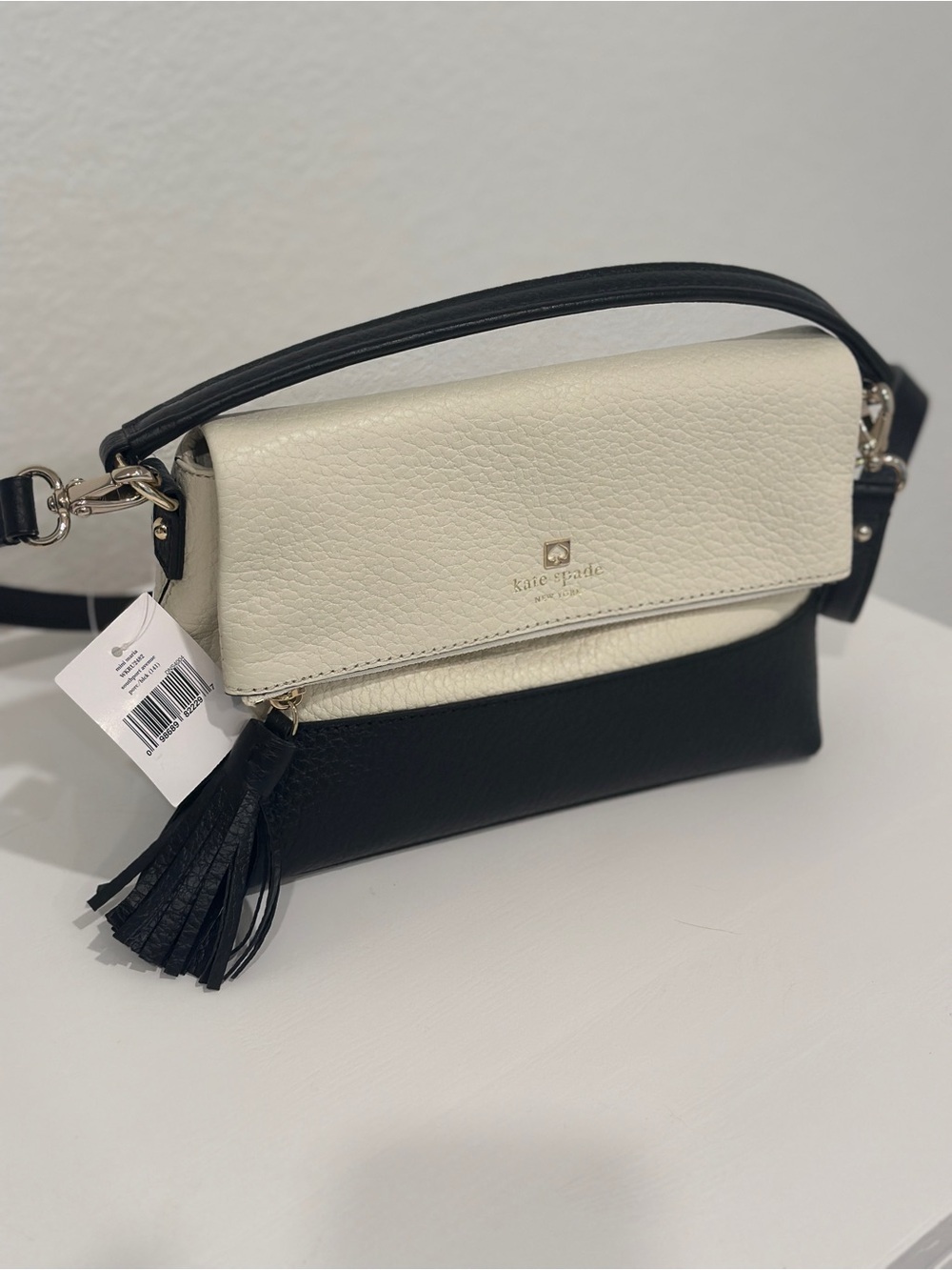 NWT Kate Spade Mini Maria Southport Ave Crossbody Bag Porcelain Black Purse